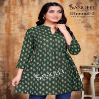 SANGEET BHOOMI VOL 3 COTTON PRINT READYMADE STYLISH BIG SIZE WESTERN TOPS