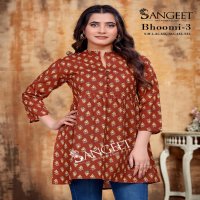 SANGEET BHOOMI VOL 3 COTTON PRINT READYMADE STYLISH BIG SIZE WESTERN TOPS