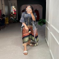 KAFTAN GAJI SILK DIGITAL PRINT WITH GOTTA PATTI READYMADE KAFTAN KURTI