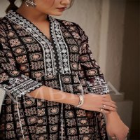 AMBIKA EXPRESS ETHNIC STYLE FULL STITCH RAYON COMBO SET 3PCS DRESS