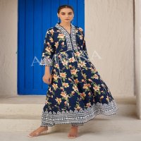 AMBIKA EXPRESS ETHNIC STYLE FULL STITCH RAYON COMBO SET 3PCS DRESS
