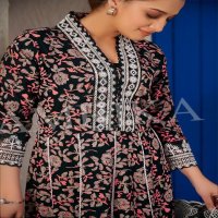 AMBIKA EXPRESS ETHNIC STYLE FULL STITCH RAYON COMBO SET 3PCS DRESS