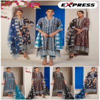 AMBIKA EXPRESS ETHNIC STYLE FULL STITCH RAYON COMBO SET 3PCS DRESS