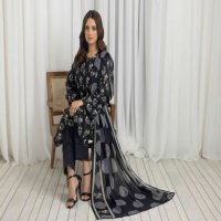 REGALIA SALINA BLACK AND WHITE CHAPTER 4 WHOLESALE LAWN ORIGINAL PAKISTANI SUITS