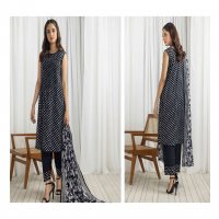 REGALIA SALINA BLACK AND WHITE CHAPTER 4 WHOLESALE LAWN ORIGINAL PAKISTANI SUITS