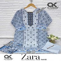 AL KARAM ZARA VOL-2 WHOLESALE READYMADE PAKISTANI KARACHI KURTI PANT WITH DUPATTA
