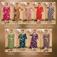 RADHIKA LIFESTYLE ALISHA VOL 3 RAYON READYMADE PLUS SIZE LONG KURTIS