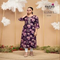 RADHIKA LIFESTYLE ALISHA VOL 3 RAYON READYMADE PLUS SIZE LONG KURTIS