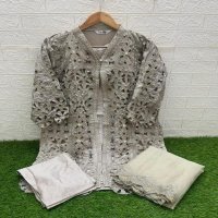 LAXURIA TRENDZ 1525 VICHITRA SIMMER DESIGNER FULL STITCH CO-ORD STYLE 3PCS DRESS