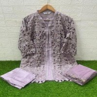 LAXURIA TRENDZ 1525 VICHITRA SIMMER DESIGNER FULL STITCH CO-ORD STYLE 3PCS DRESS
