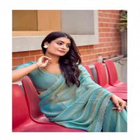 LT FABRICS SILVER STONE VOL 18 NYLON XCATONIC SATIN FASHIONABLE SAREES