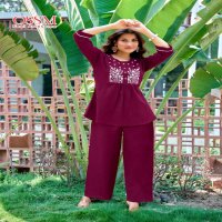 GLAMOUR BY OSSM FULLY STITCH COTTON FLEX UNIQUE CO-ORD SETS ONLINE