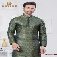 OUTLUK VOL 136 JACQUARD SILK READYMADE CLASSIC MENS KURTA PAJAMA WHOLESALER