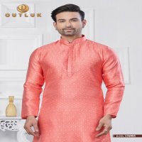 OUTLUK VOL 136 JACQUARD SILK READYMADE CLASSIC MENS KURTA PAJAMA WHOLESALER
