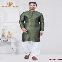OUTLUK VOL 136 JACQUARD SILK READYMADE CLASSIC MENS KURTA PAJAMA WHOLESALER