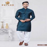 OUTLUK VOL 136 JACQUARD SILK READYMADE CLASSIC MENS KURTA PAJAMA WHOLESALER