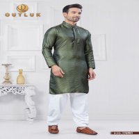 OUTLUK VOL 136 JACQUARD SILK READYMADE CLASSIC MENS KURTA PAJAMA WHOLESALER