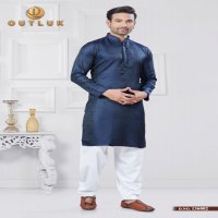 OUTLUK VOL 136 JACQUARD SILK READYMADE CLASSIC MENS KURTA PAJAMA WHOLESALER