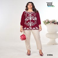 RABBIT BY BLUE HILLS RAYON READYMADE WESTERN TOP FOR GIRLS