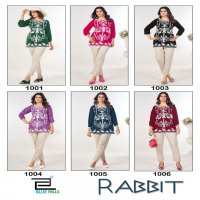 RABBIT BY BLUE HILLS RAYON READYMADE WESTERN TOP FOR GIRLS