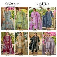 BELLIZA DESIGNER PRESENT NAIRA VOL-107 WHOLESALE PREMIUM DESIGNER PAKISTANI SUITS