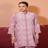 KHUSHI BY AMBIKA KURTI NATURAL CRAPE READYMADE STYLISH COMBO CO-ORD SETS