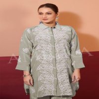 KHUSHI BY AMBIKA KURTI NATURAL CRAPE READYMADE STYLISH COMBO CO-ORD SETS
