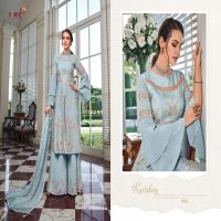 RIYAAZ BY VAMIKA GEORGETTE EMBROIDERY TRADITIONAL READYMADE TOP WITH PLAZZO & DUPATTA SET