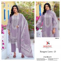 DEEPSY SUITS RUNGREZ LAWN 25 COTTON 2252 FASHIONABLE PAKISTANI DRESS MATERIAL
