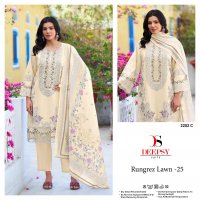 DEEPSY SUITS RUNGREZ LAWN 25 COTTON 2252 FASHIONABLE PAKISTANI DRESS MATERIAL