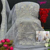 SAJIDA DESIGNER LAUNCH SARA VOL 1047ABCD ORGANZA EMBRODERIED HEAVY PAKISTANI COLLECTION