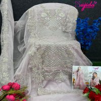 SAJIDA DESIGNER LAUNCH SARA VOL 1047ABCD ORGANZA EMBRODERIED HEAVY PAKISTANI COLLECTION