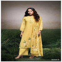 GANGA FARYAT S3523 WHOLESALE PREMIUM COTTON PRINTED WITH HANDWORK CLASSIC SUITS