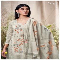 GANGA PRESENT FRANCIS S3570 WHOLESALE PREMIUM COTTON MAL PRINTED WITH HANDWORK CLASSIC SUITS ONLINE