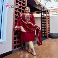DOLLY VOL 8 BY MYSTIC 9 RAYON DOBBY FULLY STITCH CASUAL 3PCS DRESS