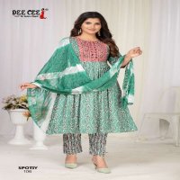DEE CEE SPOTIY WHOLESALE RAYON FOIL PRINTED DESIGNER SUITS
