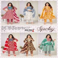 DEE CEE SPOTIY WHOLESALE RAYON FOIL PRINTED DESIGNER SUITS