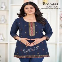 SANGEET KANIKA RAYON POPULAR DESIGN FULLY STITCH SHORT KURTIS ONLINE
