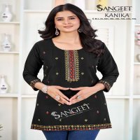 SANGEET KANIKA RAYON POPULAR DESIGN FULLY STITCH SHORT KURTIS ONLINE