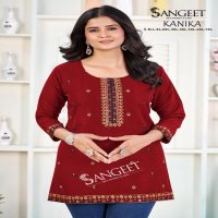 SANGEET KANIKA RAYON POPULAR DESIGN FULLY STITCH SHORT KURTIS ONLINE