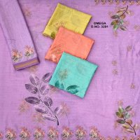 BIPSON PRINTS OMEGA 3291 LINEN PRETTY LOOK UNSTITCH SALWAR KAMEEZ