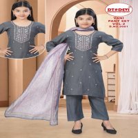 DT DEVI VANI PANT SET VOL 2 9081 ROMAN SILK READYMADE STYLISH KIDS 3PCS DRESS