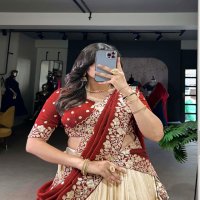 LNB 1238 TUSSAR SILK GORGEOUS LOOK STITCH LEHENGA UNSTITCH CHOLI FOR WOMENS