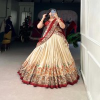 LNB 1238 TUSSAR SILK GORGEOUS LOOK STITCH LEHENGA UNSTITCH CHOLI FOR WOMENS