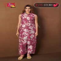 AMBIKA LOVE STORY VOL 2 VETICAN MILL PRINT STYLISH READYMADE COMBO KURTI WITH PANT