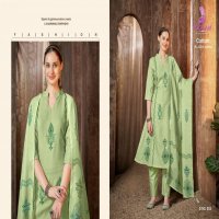 POONAM DESIGNER 351-354 COTTON GORGEOUS LOOK FULL STITCH A LINE KURTA SETS