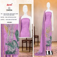 OMEGA 3290 BY BIPSON PRINTS AMAZING LINEN UNSTITCH SALWAR KAMEEZ