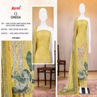 OMEGA 3290 BY BIPSON PRINTS AMAZING LINEN UNSTITCH SALWAR KAMEEZ