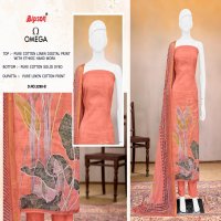 OMEGA 3290 BY BIPSON PRINTS AMAZING LINEN UNSTITCH SALWAR KAMEEZ