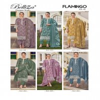 FLAMINGO VOL 2 BY BELLIZA DESIGNER COTTON PAKISTANI PRINT UNSTITCH LADIES SUIT